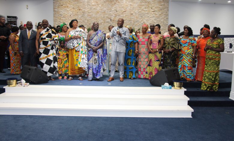 Members of the church displaying their culture