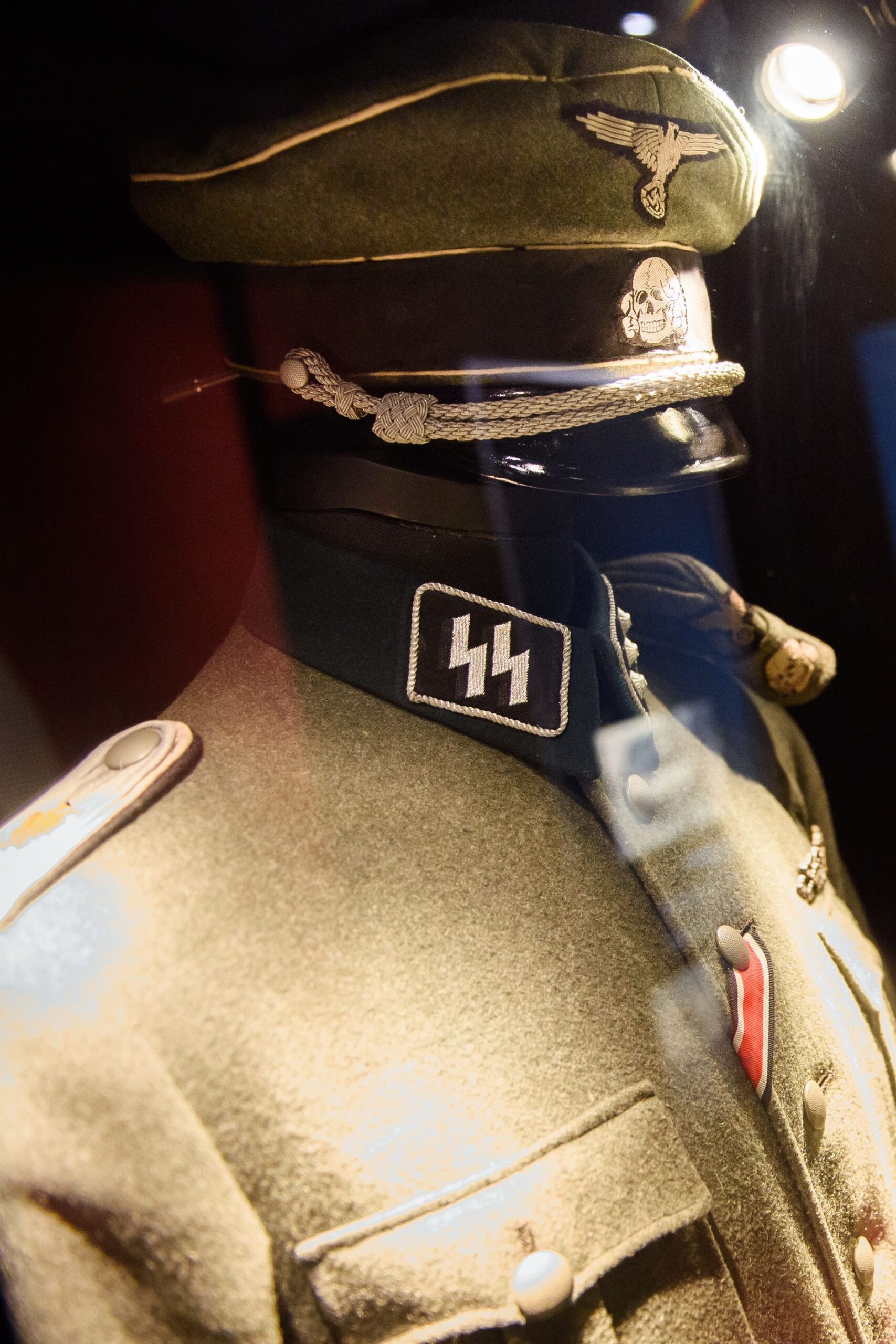An example of the SS logo as seen on a historical uniform at the Deutsches Museum in Sonderburg, Denmark.