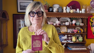 Sarah Byron holds her British passport, which she let expire after becoming a Canadian citizen. As a dual national, she's now required to get a new U.K. passport under new entry rules and is frustrated by the sudden change.