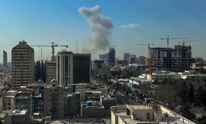 Smoke and explosions rise over Tehran following coordinated U.S. and Israeli airstrikes on February 28, 2026, in one of the most significant escalations in Middle East conflict this decade