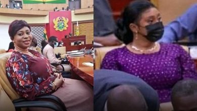 Sarah Adwoa Safo, former MP for Dome Kwabenya (L), woman purported to be Adwoa Safo (R)