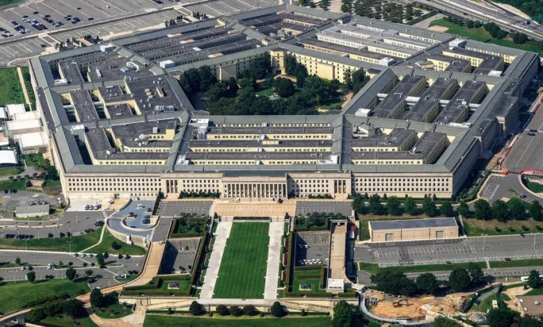 he Pentagon is viewed from the window of an airplane Aug. 27, 2023, in Washington. (AP Photo/Carolyn Kaster, File)