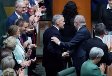 Text: Leaders of Canada and Australia meet during a diplomatic visit to discuss cooperation on critical minerals and global supply chains.