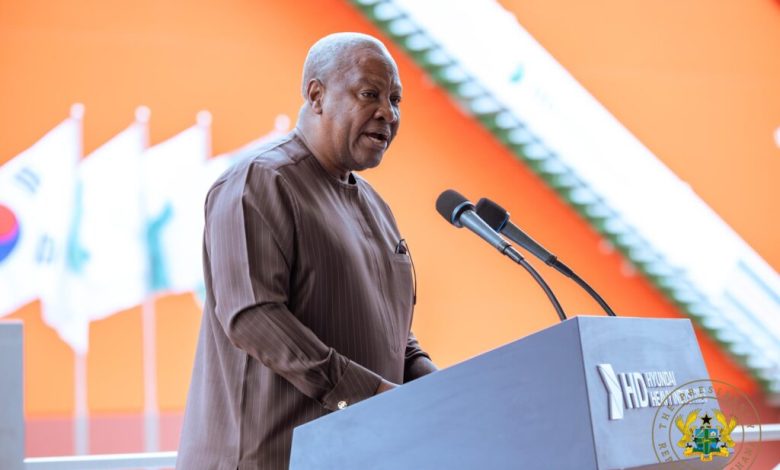 President John Dramani Mahama has commissioned the Sahara LPG Vessel, named Asharami Ghana, in South Korea