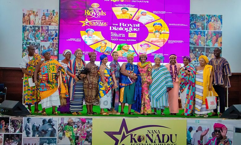 Queen Mothers and stakeholders gathered at GNAT Hall in Accra during the 8th Gathering of the Royals organized by Agrihouse Foundation to promote women-led transformation in agriculture.