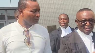 Chairman Wontumi appears before the Accra High Court as the Attorney-General’s office prosecutes a high-profile illegal mining case.