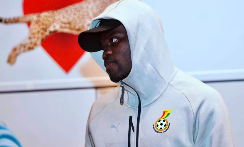 Thomas Partey during a Black Stars training session as Ghana awaits a crucial legal decision ahead of its World Cup opener against Panama.